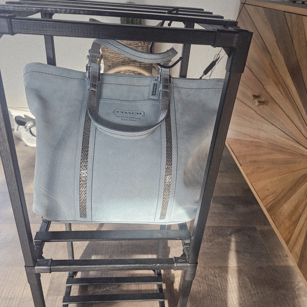 Coach Light Blue Tote Bag